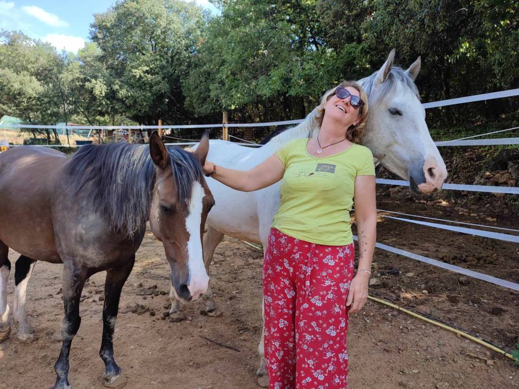 Une séance de libération émotionnelle lors d'une thérapie avec le cheval