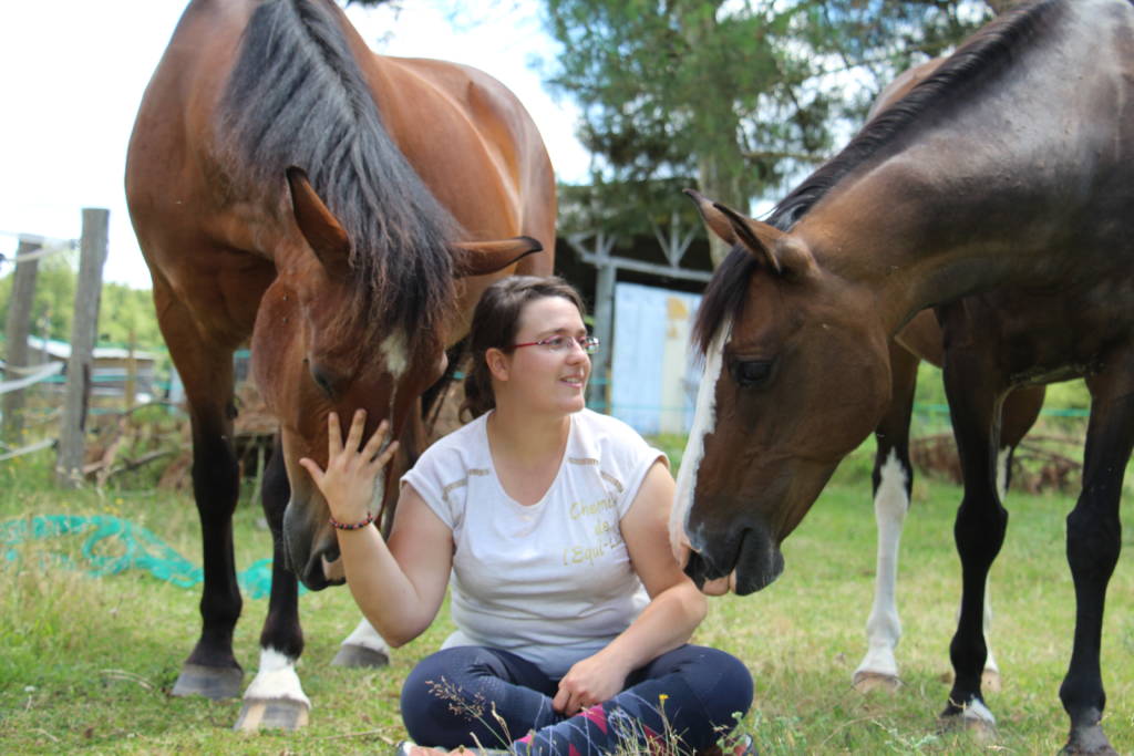 Audrey Barbier avec un cheval